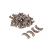 LOW-PROFILE CLIPS FOR RAIL (60 PIECE SET) - DARK EARTH 